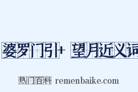 婆罗门引+望月近义词是什么意思的图片